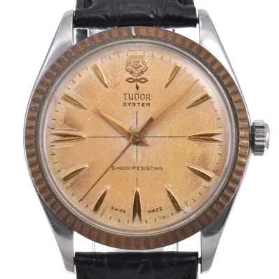 チューダー TUDOR 7960 ヴィンテージ オイスター デカバラ シルバー 手巻き レディース 腕時計 Y#146271