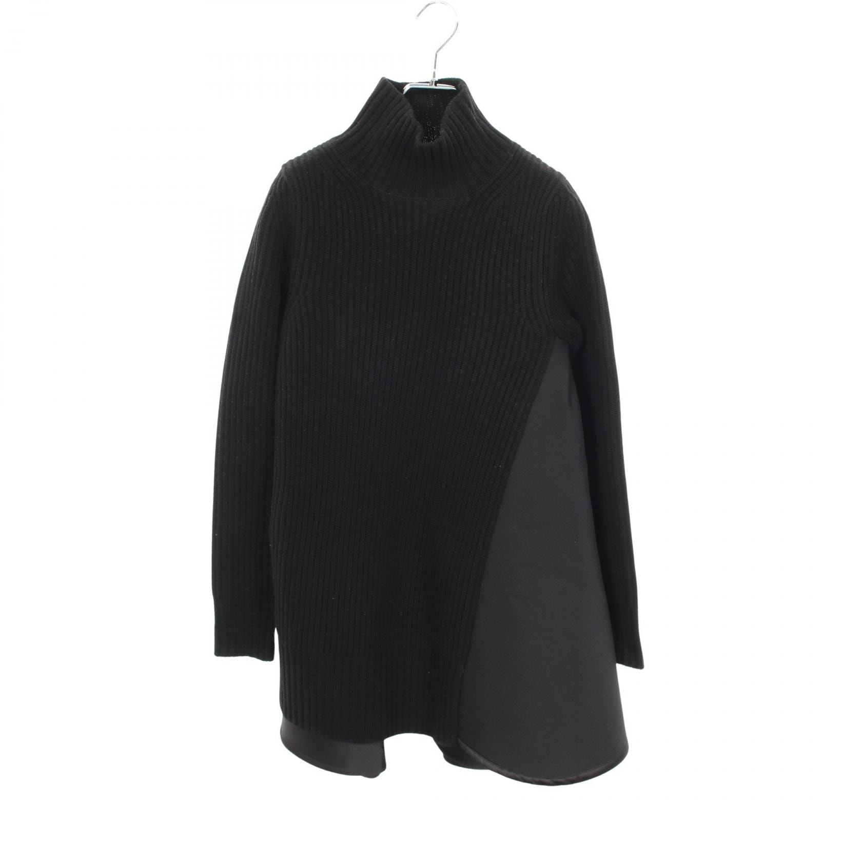 サカイ Sacai 切替 変形 ワンピース 衣料品 トップス ウール レディース ブラック系 23-06923 【中古】