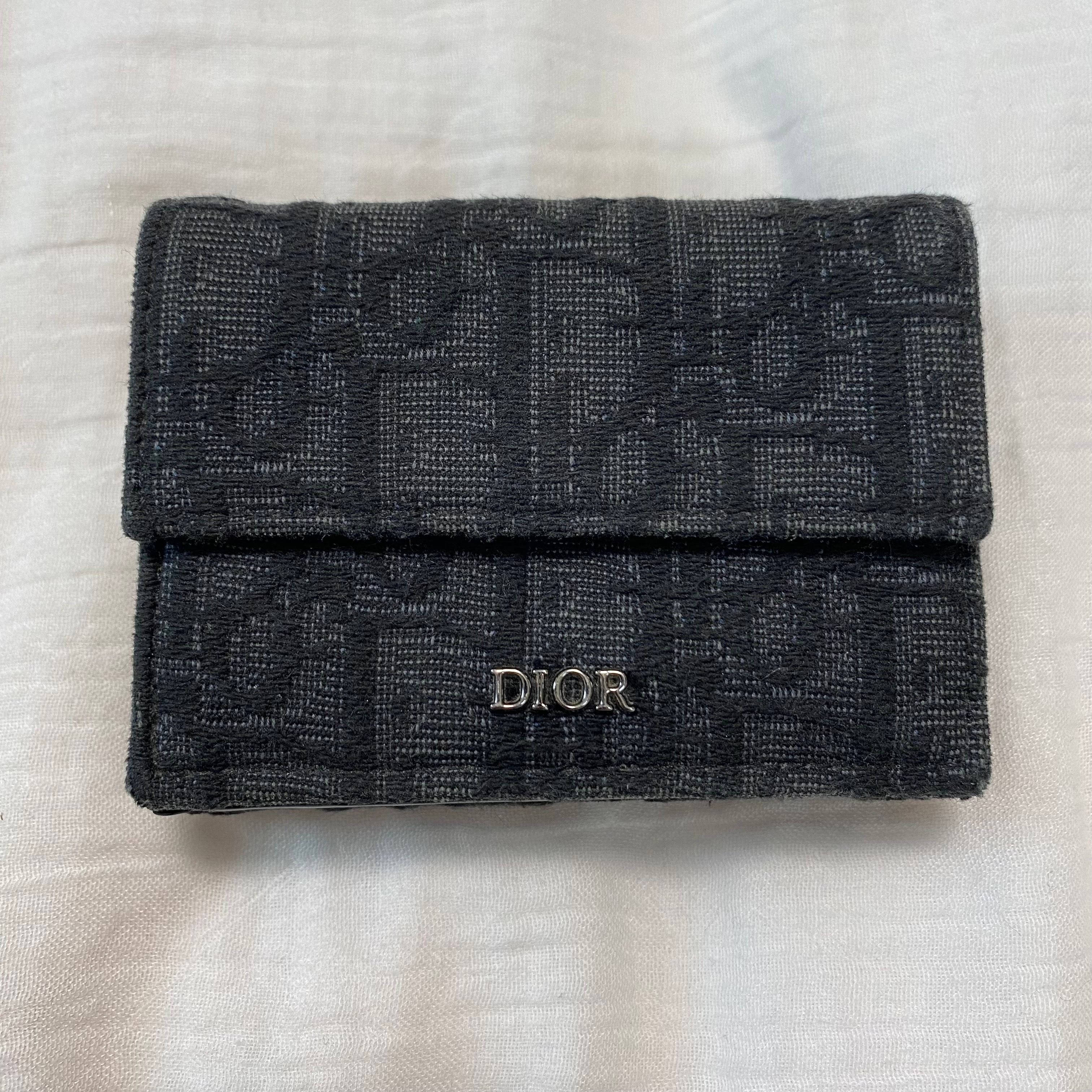 Dior Three Folded Wallet Dior Oblique Jacquard "Black"