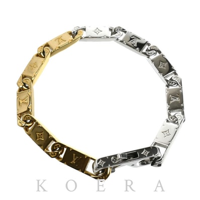 LOUIS VUITTON ルイ・ヴィトン メタル モノグラム タイドアップ ブレスレット M1306M AK2284 M メンズ【中古】