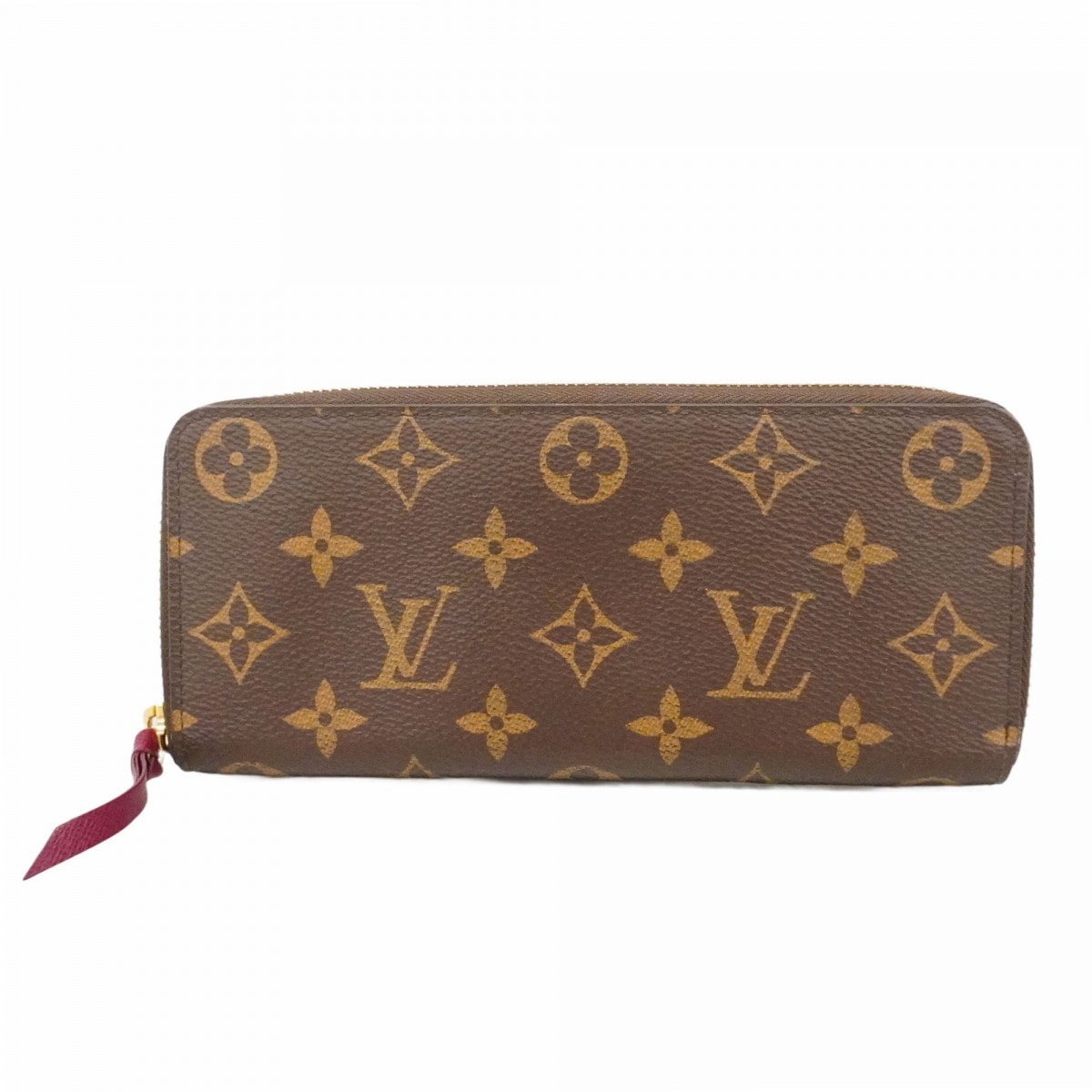 【6dc3582】ルイヴィトン 長財布 モノグラム ポルトフォイユクレマンス M60742 フューシャ【中古】レディース