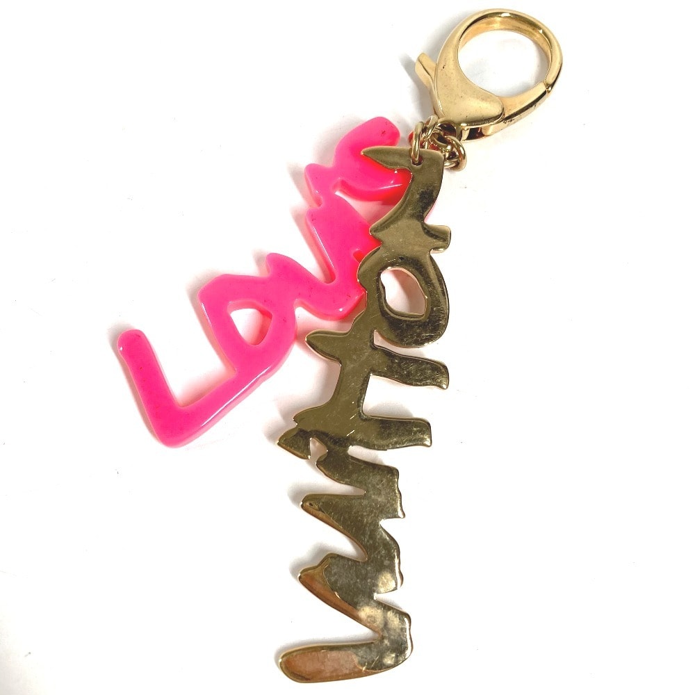 ルイヴィトン LOUIS VUITTON ビジューサックグラフィティ M65768 バッグチャーム キーホルダー メタル ピンク
