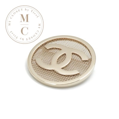 シャネル CHANEL ブローチ コサージュ ゴールド ココマーク サークル