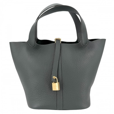 HERMES エルメス ハンドバッグ ピコタンロックMM ダークグリーン K刻印 トリヨンクレマンス ヴェールマングローブ ゴールド金具 レディース 美品 2025年【中古品】