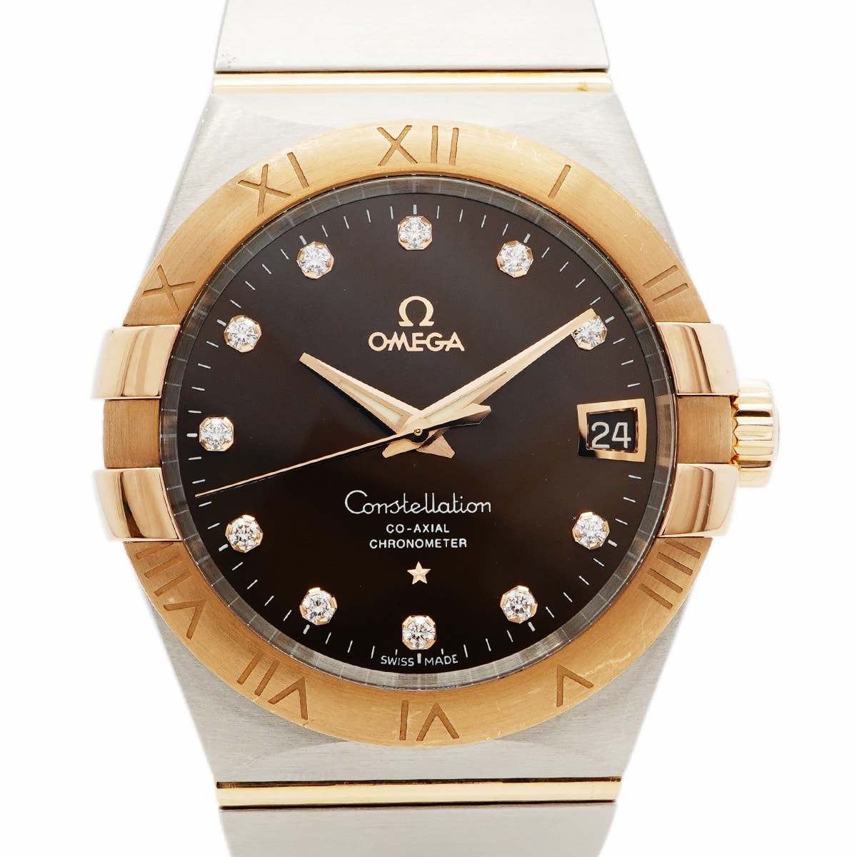 【6wda0076】オメガ コンステレーション 123.20.38.21.63.001 ブラウン文字盤【中古】腕時計 メンズ