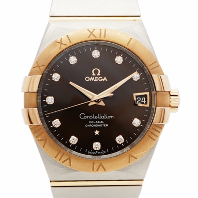 【6wda0076】オメガ コンステレーション 123.20.38.21.63.001 ブラウン文字盤【中古】腕時計 メンズ