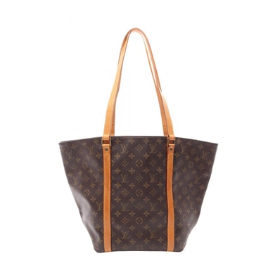 ルイ・ヴィトン LOUIS VUITTON サックショッピング モノグラム トートバッグ バッグ PVCコーティングキャンバス レザー レディース ブラウン系 M51108 【中古】