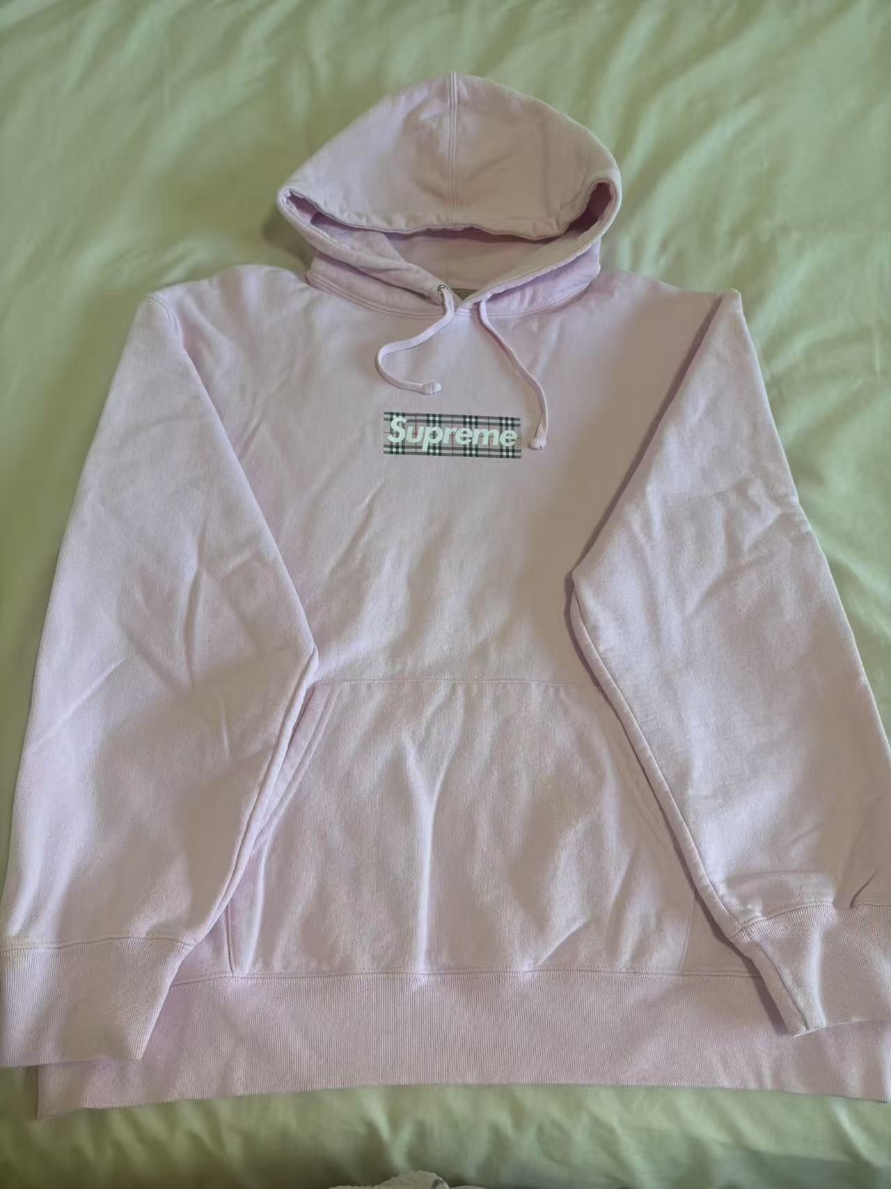 Supreme / Burberry Box Logo Hooded Sweatshirt "Pink"