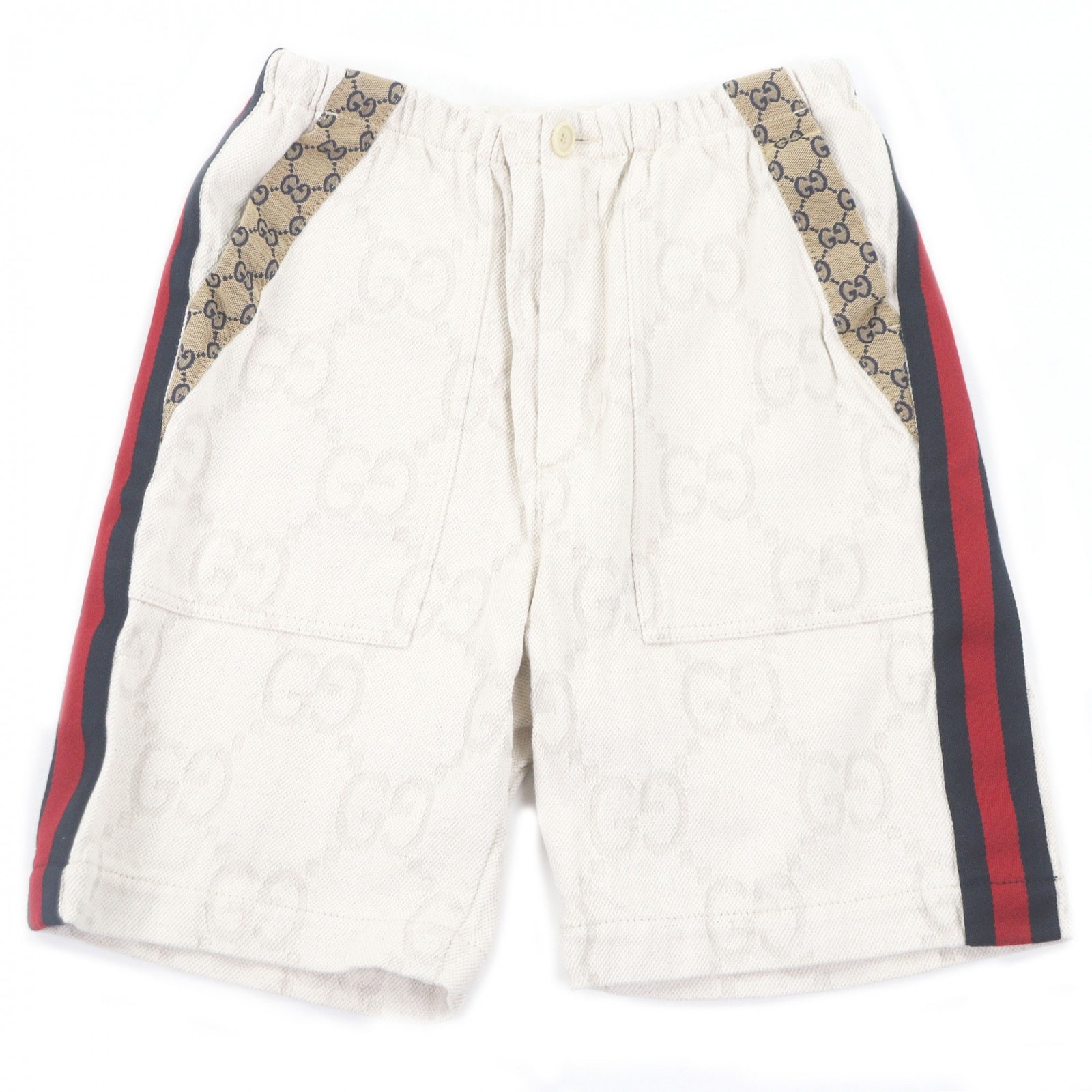 極美品 グッチ ショートパンツ アイボリー メンズ 48 697866