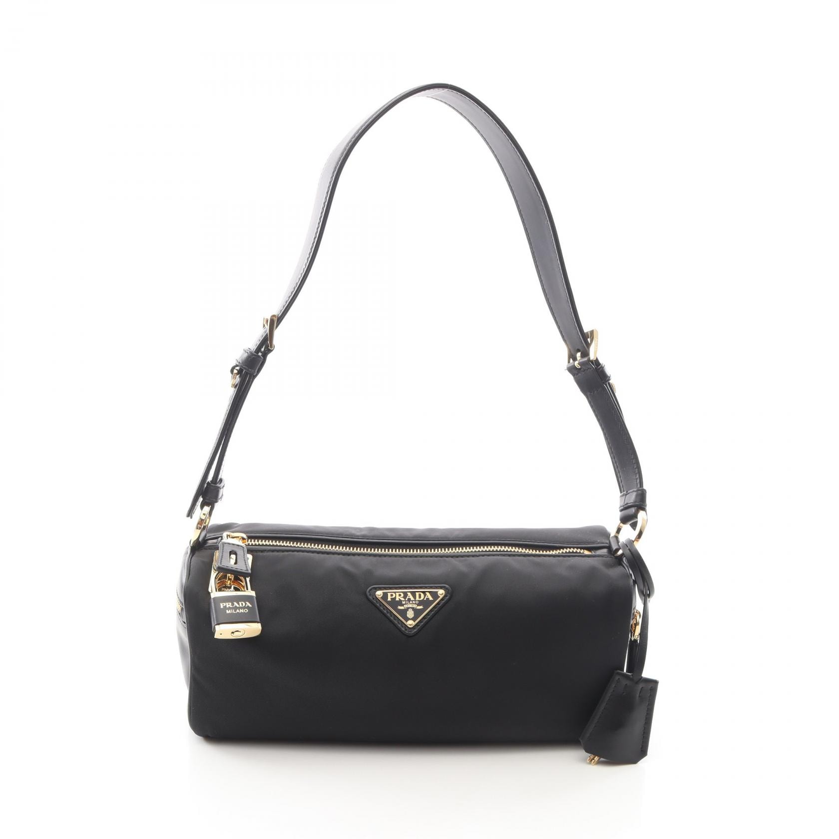 プラダ PRADA TESSUTO + VITELLO ショルダーバッグ バッグ ナイロン レザー レディース ブラック系 1BC233ODO2C8QF0002 【新品】