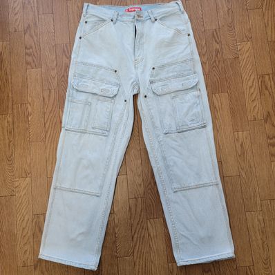 Supreme Double Knee Denim Utility Pant "Washed Blue"