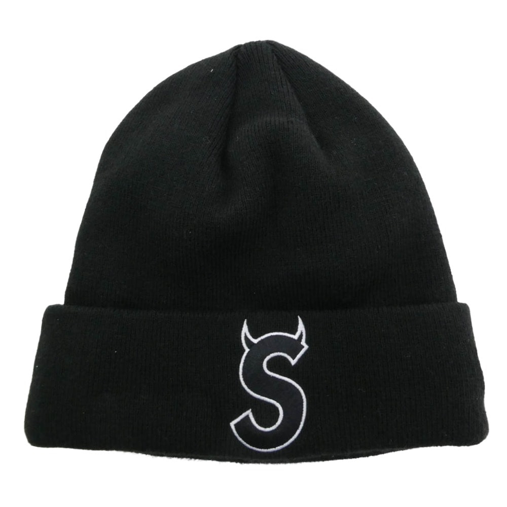 Supreme シュプリーム ニットキャップ 22AW Devil S Logo Beanie デビル エス ロゴ ビーニー ニットキャップ 帽子 ブラック系【中古】