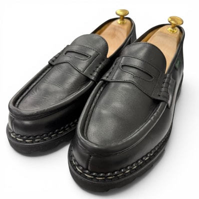 極美品 パラブーツ ローファー REIMS ランス ブラック メンズ 7.5