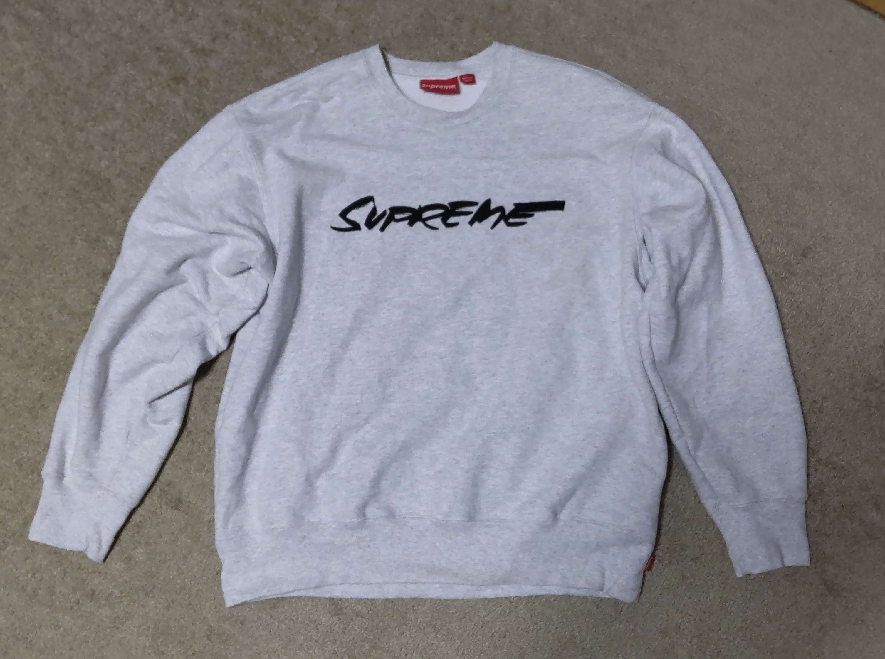 Supreme Futura Logo Crewneck "Grey"