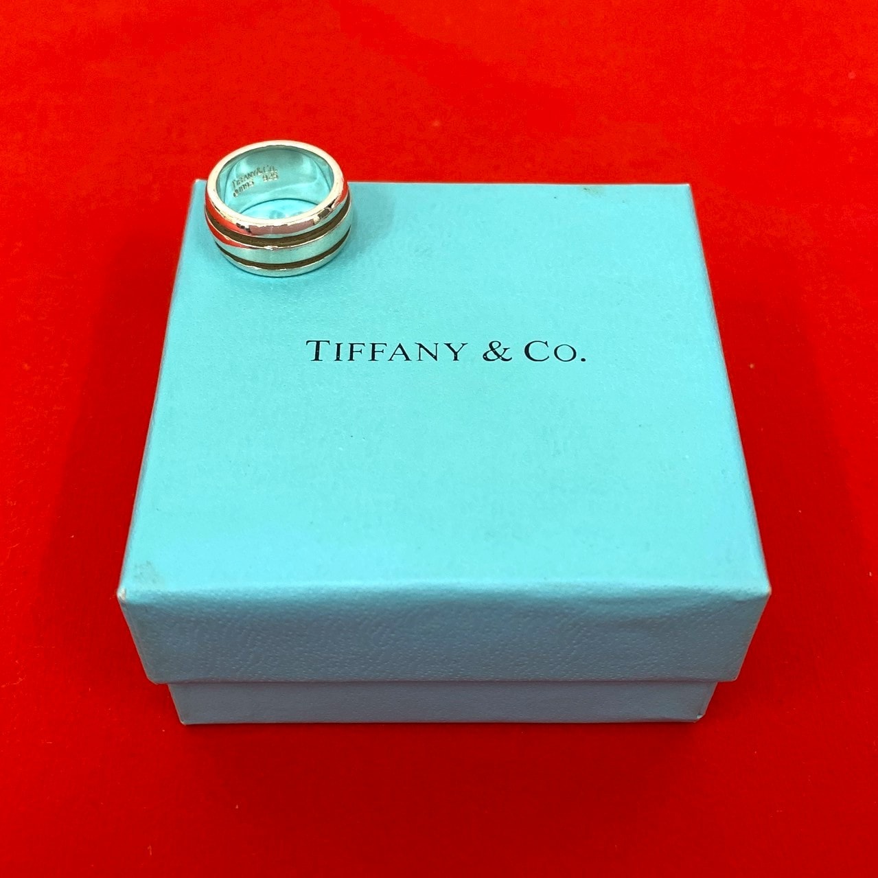 TIFFANY&Co. ティファニー グループ ド ダブルライン リング シルバー925 リング・指輪 10号 シルバー
 32023