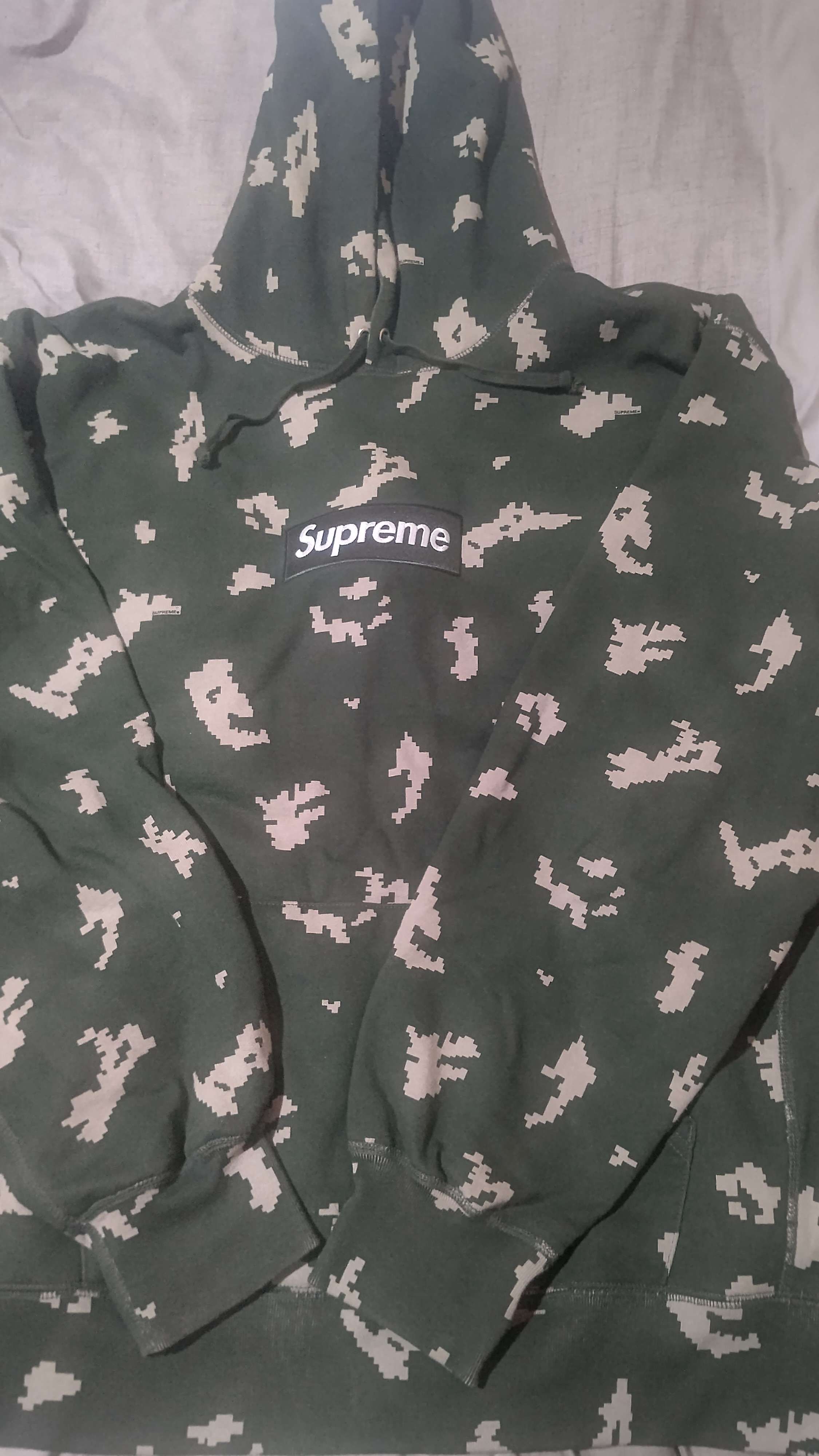 Supreme Box Logo Hooded Sweatshirt "Olive Russian Camo" (21FW)