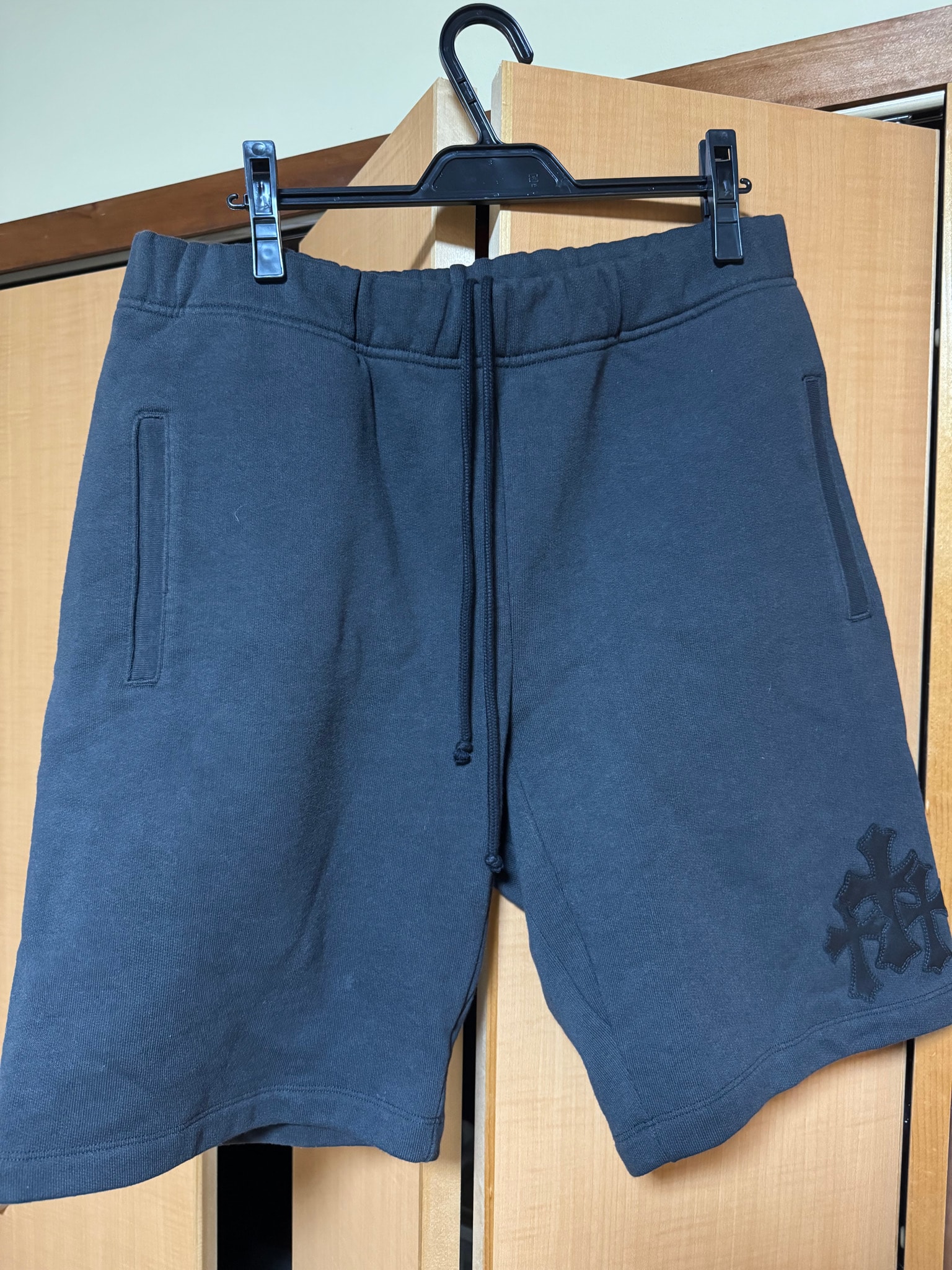 Chrome Hearts Y Not Cross Patch Sweat Half Pants "Black"