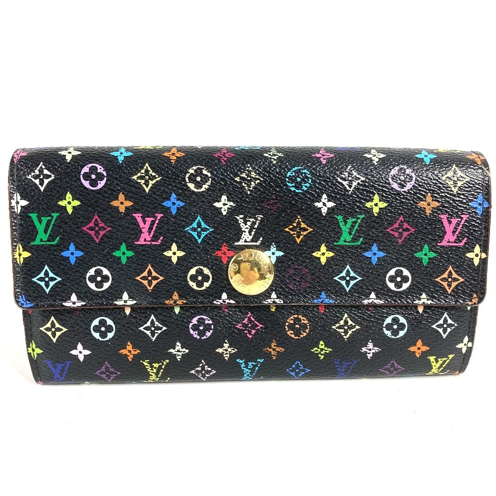 ルイヴィトン LOUIS VUITTON ポルトフォイユ サラ ポルトフォイユサラ M60273 モノグラムマルチカラー ロングウォレット フラップ 長財布 モノグラムマルチカラーキャンバス ブラック