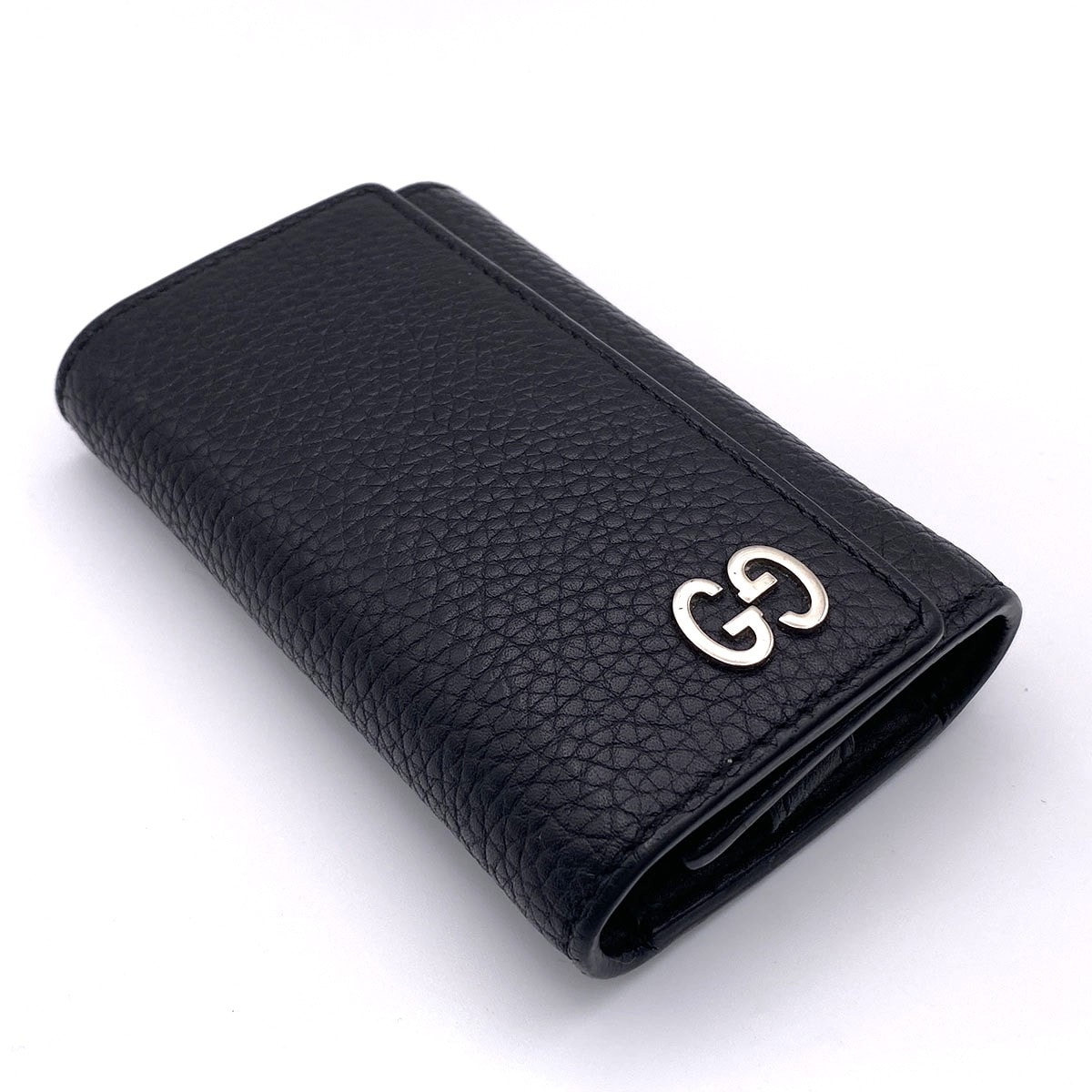 D (傷や汚れあり)】GUCCI グッチ GGメタル レザー キーケース キー