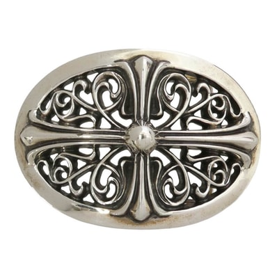 CHROME HEARTS クロムハーツ(原本有) BUCKL OVAL CROSS1.5 1.5 クラシック オーバル クロス バックル シルバー系【中古】