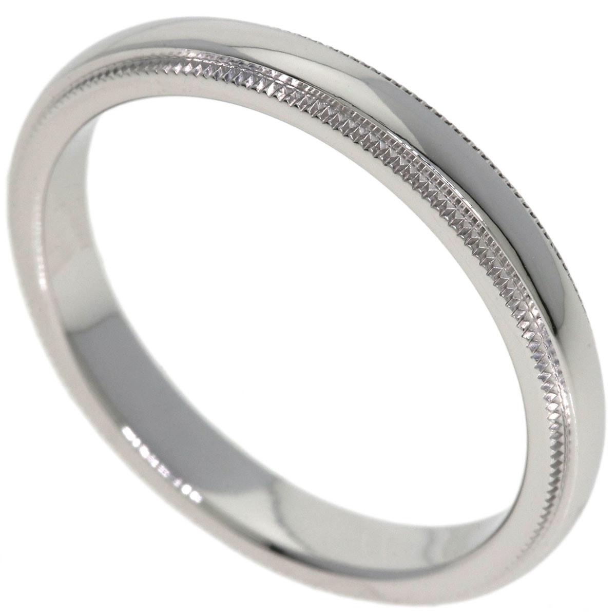 TIFFANY&Co. ティファニー ミルグレイン リング・指輪 PT950 レディース [中古]