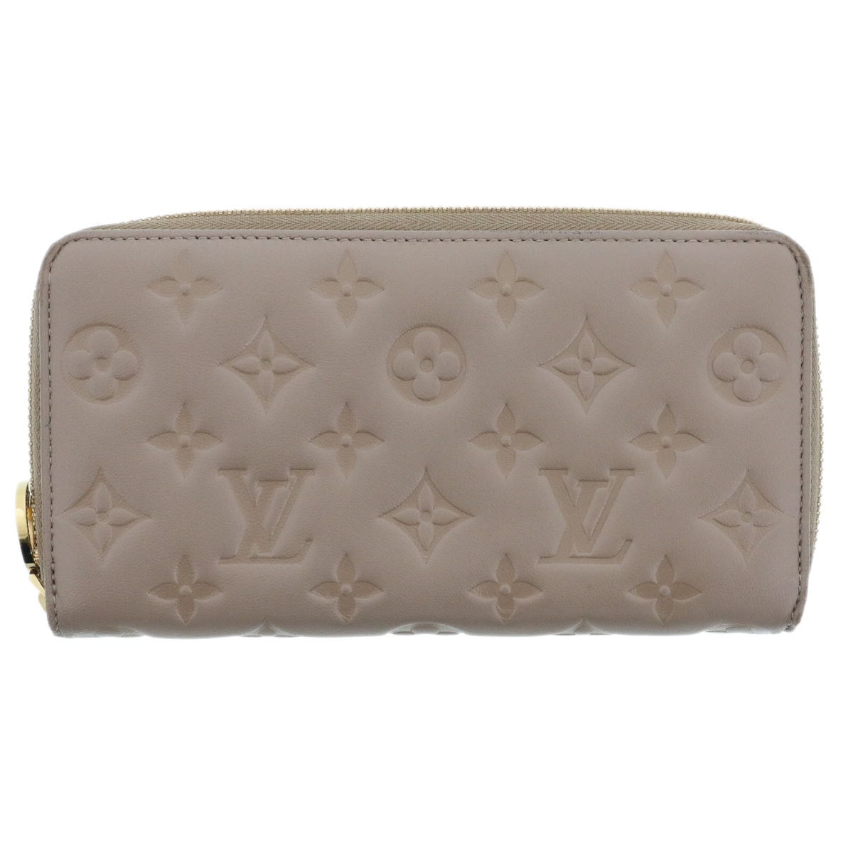 LOUIS VUITTON ルイ・ヴィトン ジッピーウォレット モノグラム クッサン 長財布 M81511 レザー ベージュ レディース【中古】