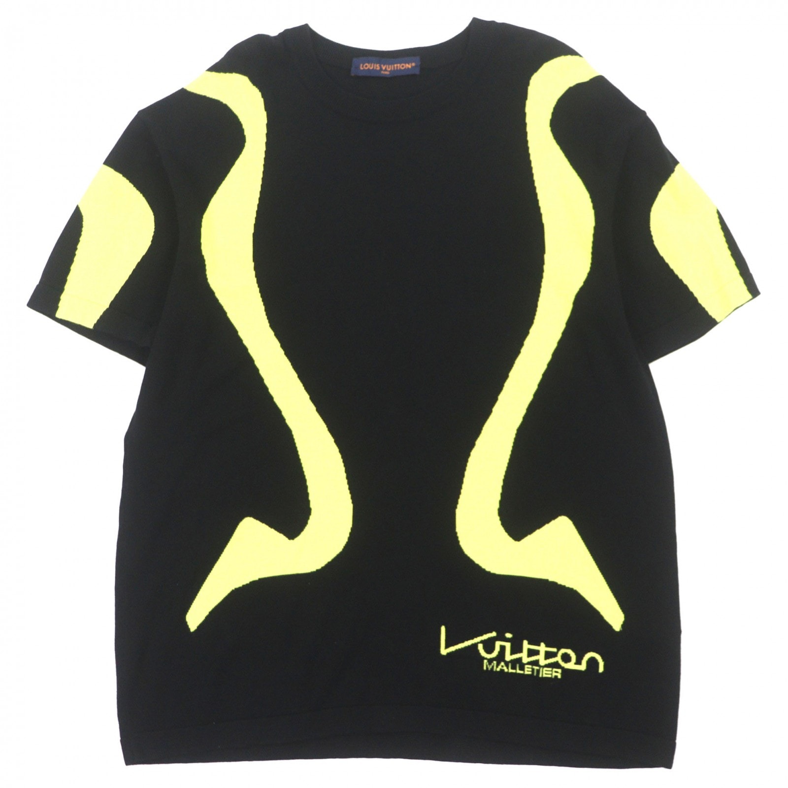 極美品 ルイヴィトン 半袖ニット ブラック メンズ L