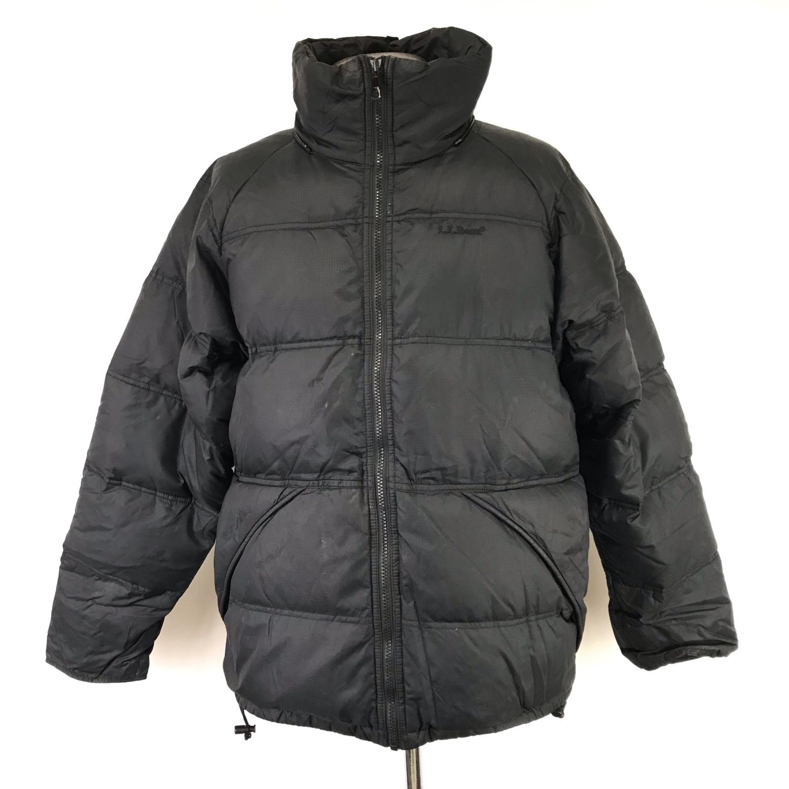 90s-00s★L.L.Bean/エルエルビーン★肉厚/ダウンジャケット【メンズS/黒/black】ジップアップ/アウター/Jacket/Jumper◆BJ147-b