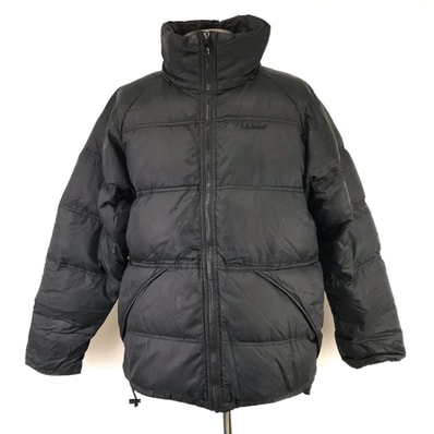 90s-00s★L.L.Bean/エルエルビーン★肉厚/ダウンジャケット【メンズS/黒/black】ジップアップ/アウター/Jacket/Jumper◆BJ147-b