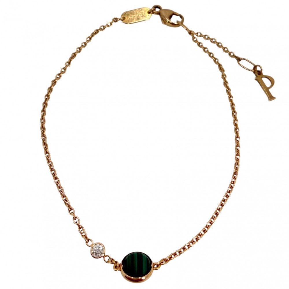 PIAGET ピアジェ ブレスレット ポセション ジュエリー アクセサリー アジャスター付き Possession Au750 18金PG K18ピンクゴールド ダイヤモンド ゴールド グリーン 緑 レディース 約2.1g【中古品】