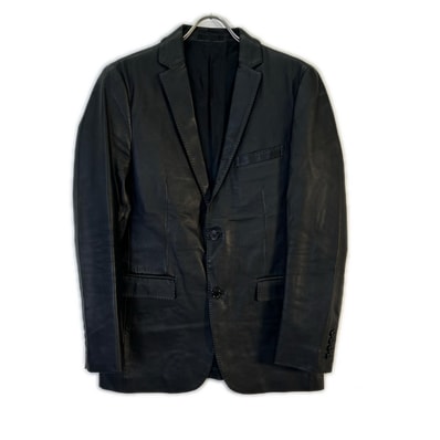 バーバリーブラックレーベル 11年製 ブラック レザージャケット L