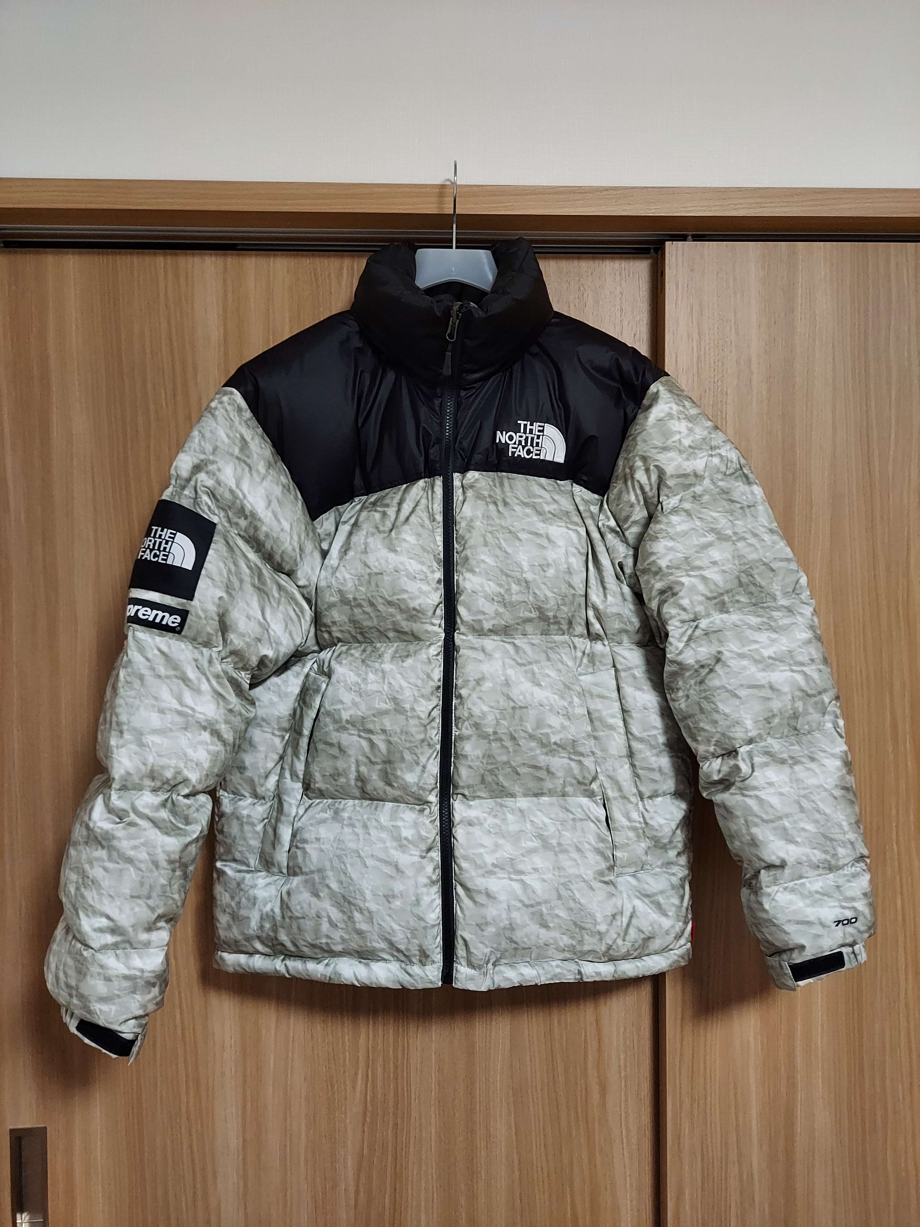 Supreme x The North Face Nuptse Jacket "White Paper Print"