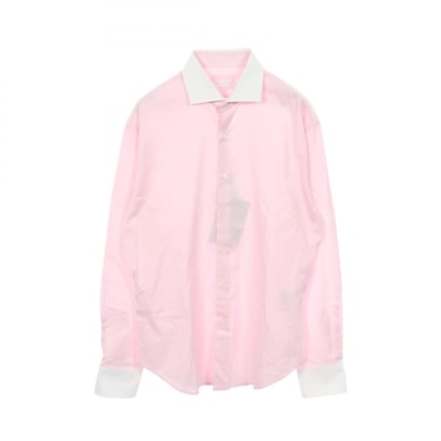 プラダ PRADA 長袖 クレリック 衣料品 トップス コットン メンズ ピンク系 UCN572 【中古】