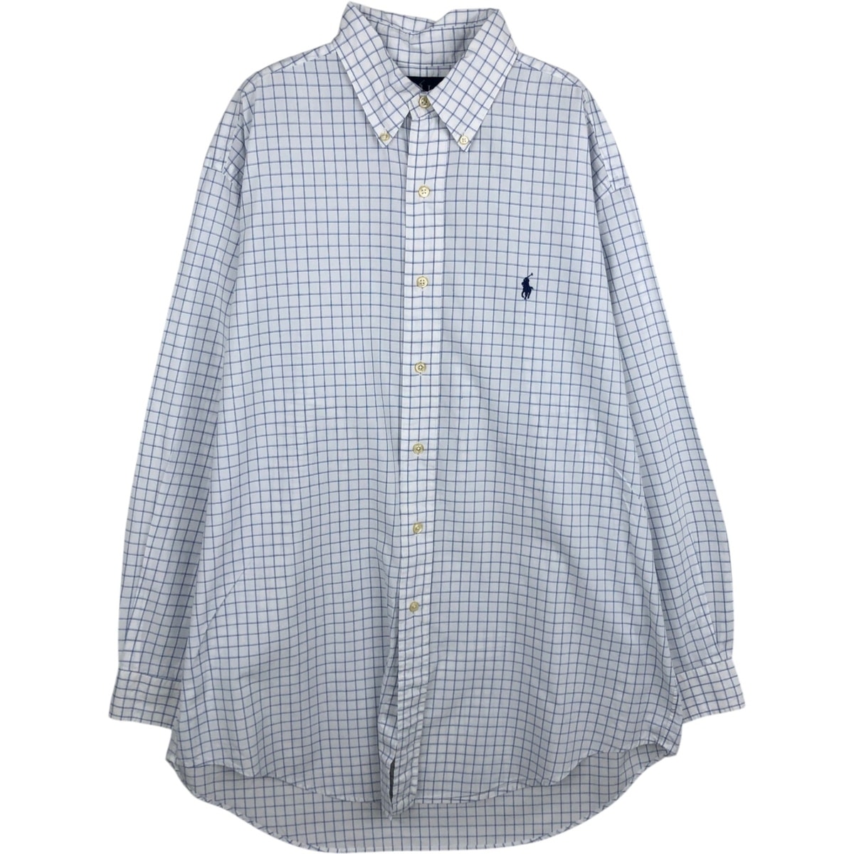 古着 ラルフローレン Ralph Lauren YARMOUTH チェック柄 長袖 ボタンダウンシャツ メンズL相当/eaa628719