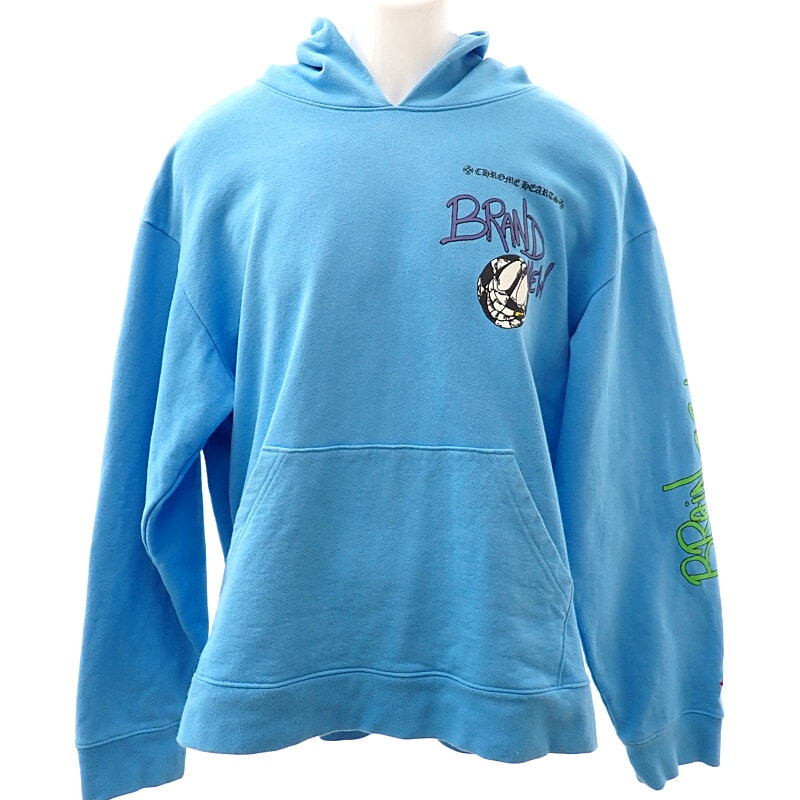 Chrome Hearts Matty Boy Brain New Print Pullover Hoodie "Light Blue"