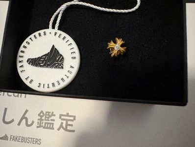 Chrome Hearts 22K CH Plus Stud Pierce W / Diamond (2.1 mm x 1st Stone) (CH Specification) 22K "Gold"