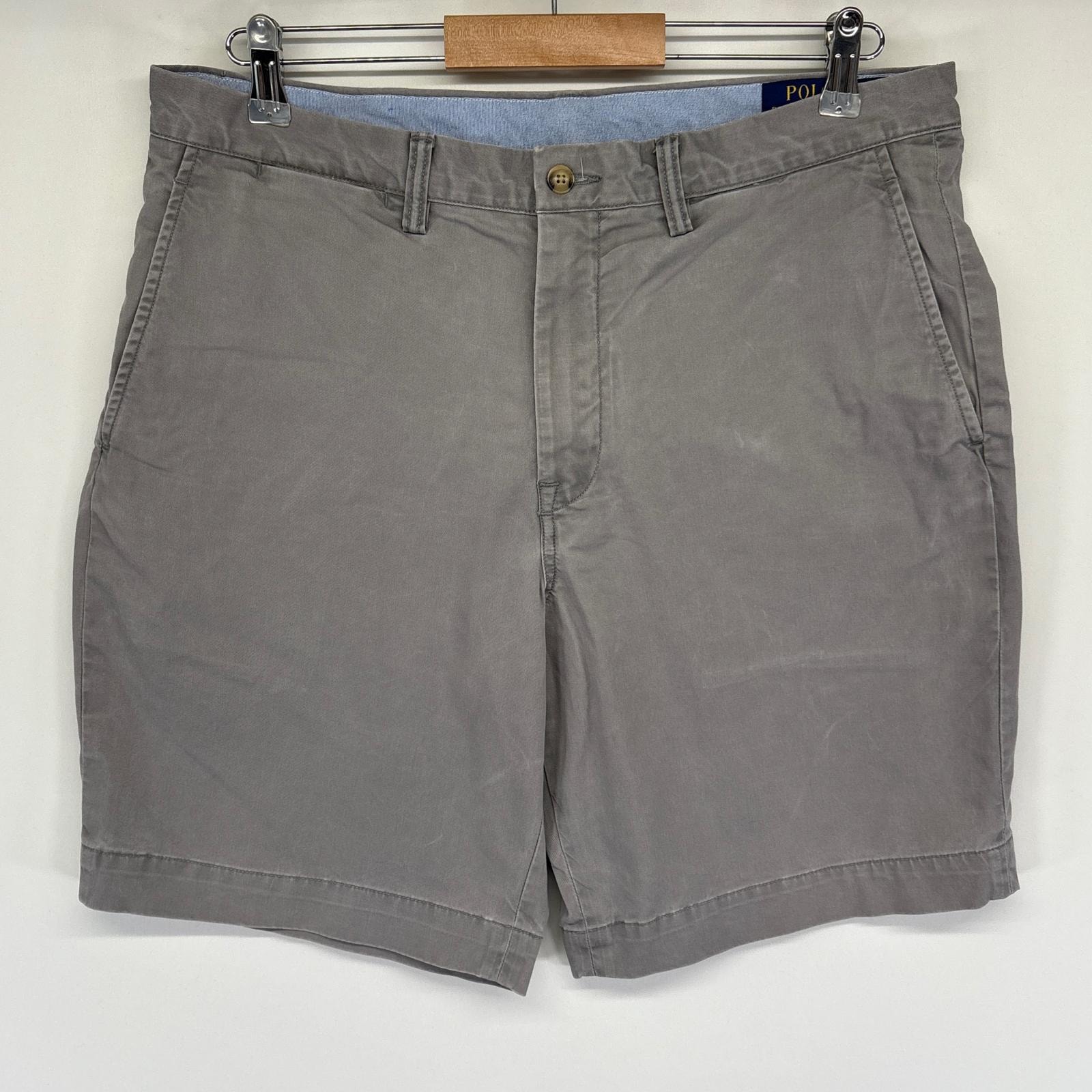 古着 ポロ・ラルフローレン POLO RALPH LAUREN ショートパンツ チノ ハーフ 短パン ワンポイントロゴ w34  グレー メンズ