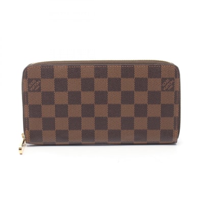 ルイ・ヴィトン LOUIS VUITTON ジッピーウォレット ダミエエベヌ ラウンド長財布 財布 PVC メンズ レディース ブラウン系 N60015 【中古】