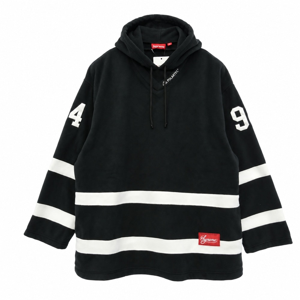 Supreme シュプリーム 25AW Polartec Hooded Hockey Jersey ポーラテック フーデッド ホッケージャージ パーカー ブラック系 XL【極上美品】【中古】