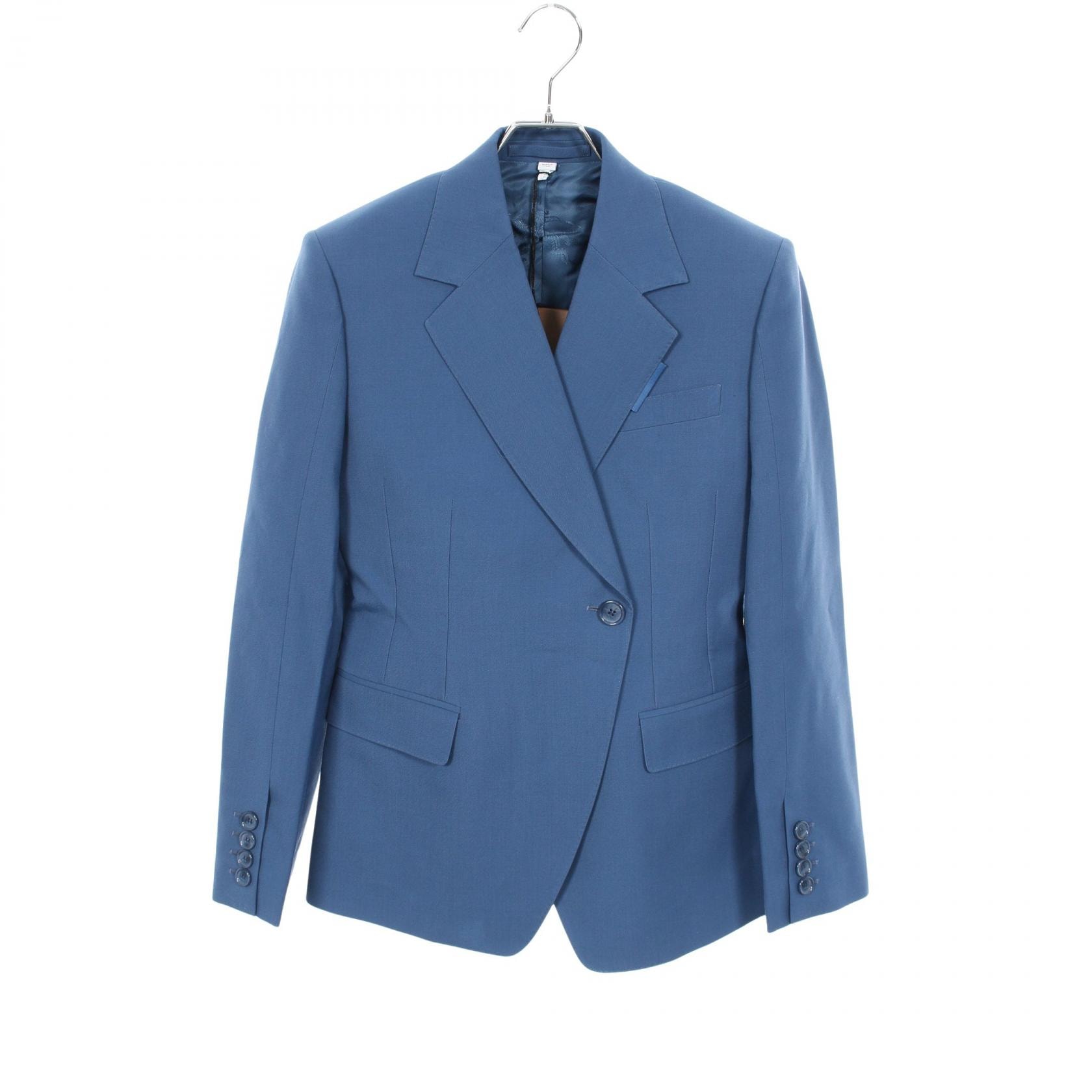 バーバリー BURBERRY テーラードジャケット 衣料品 アウター ウール レディース ブルー系 8066070 【中古】