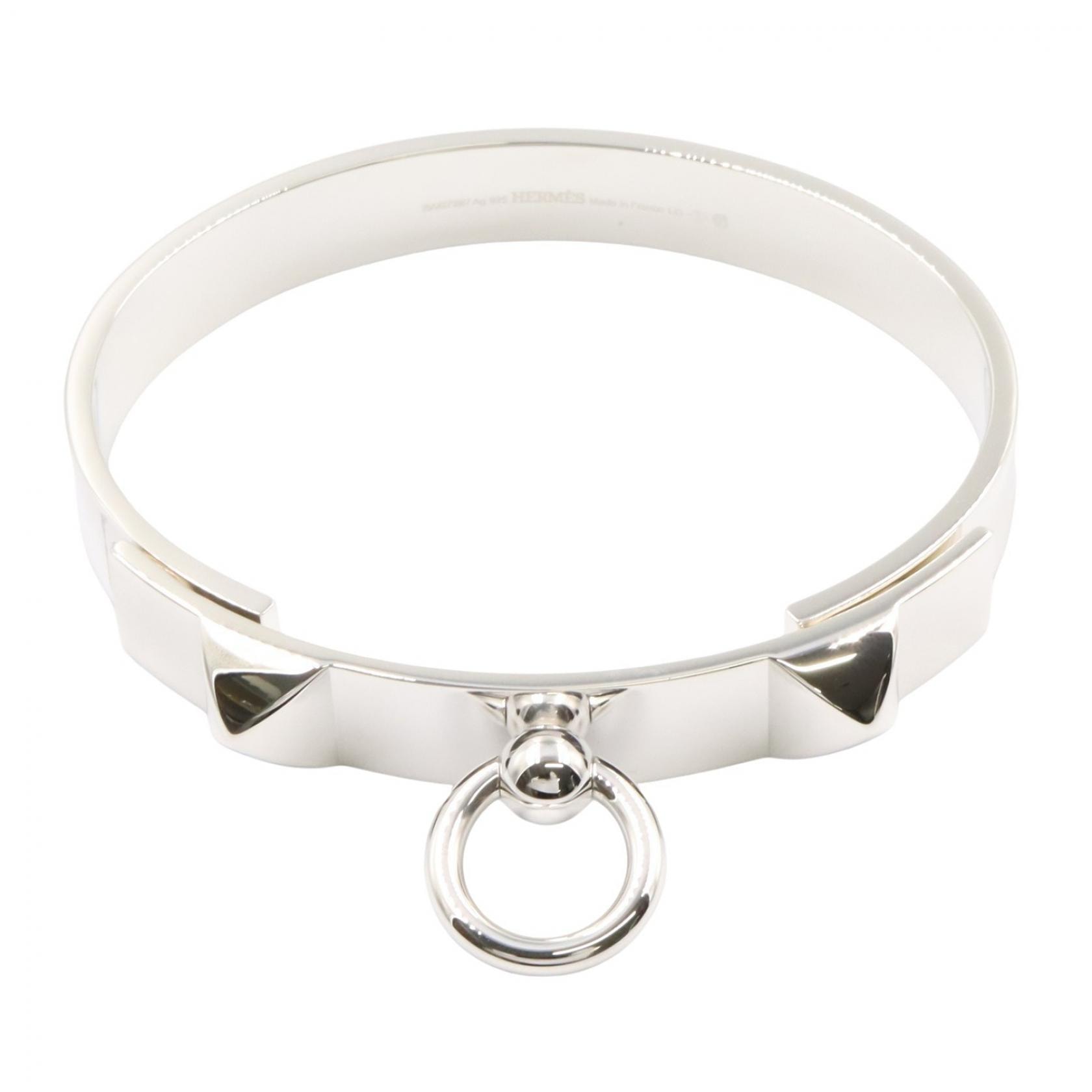エルメス HERMES コリエ・ド・シアン バングル LG バングル アクセサリー シルバー925 レディース シルバー系 【中古】