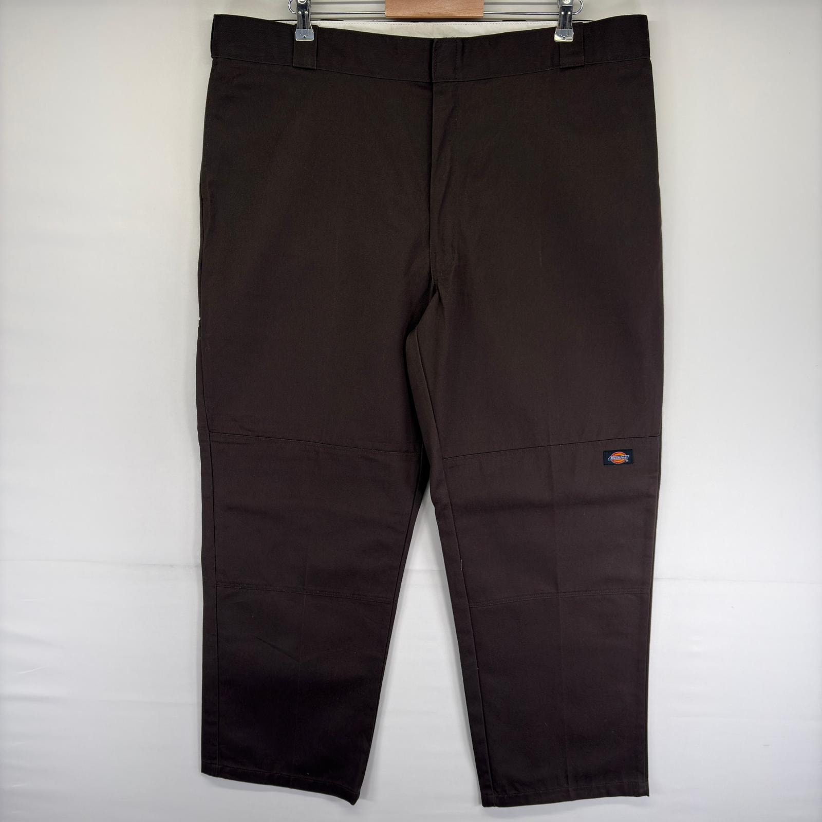 古着 ディッキーズ Dickies パンツ ダブルニー ツールポケット 大きいサイズ ジッパーフライ ワークパンツ w42 L32  ブラウン系 メンズ