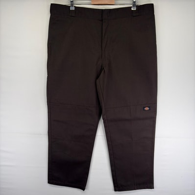 古着 ディッキーズ Dickies パンツ ダブルニー ツールポケット 大きいサイズ ジッパーフライ ワークパンツ w42 L32 ブラウン系 メンズ