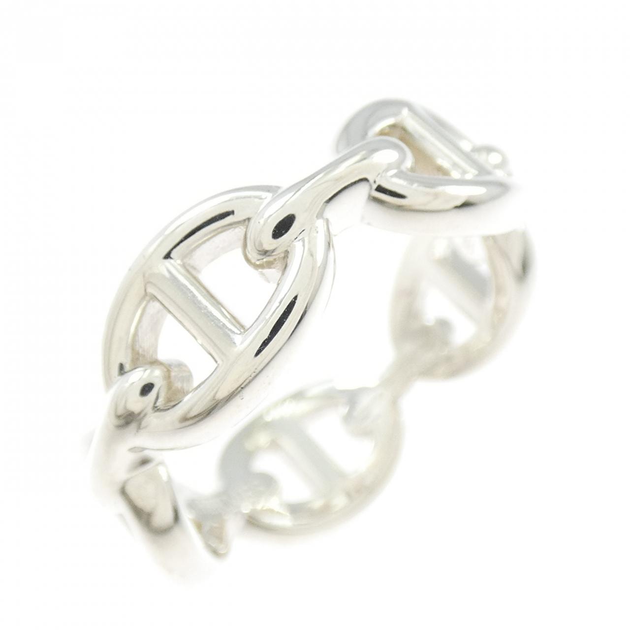 Hermes Chaine D'ancre Enchainee Ring PM "Silver"