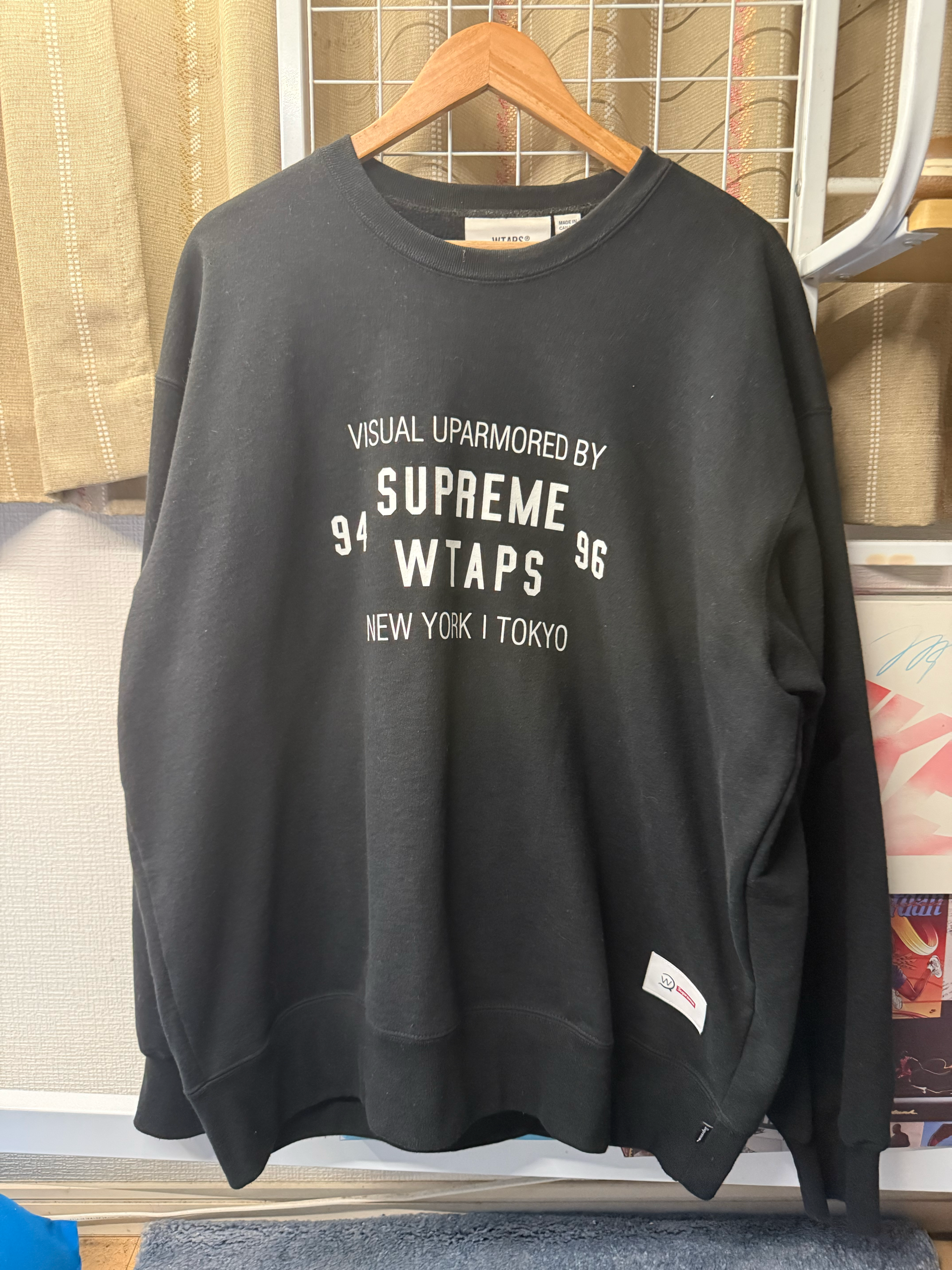 Supreme x WTAPS Crewneck "Black" 21274SPD-CSM03S