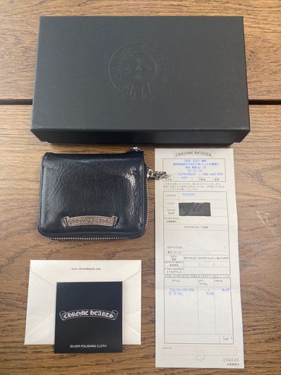 Chrome Hearts Square Zipville Wallet / Leather "Black"
