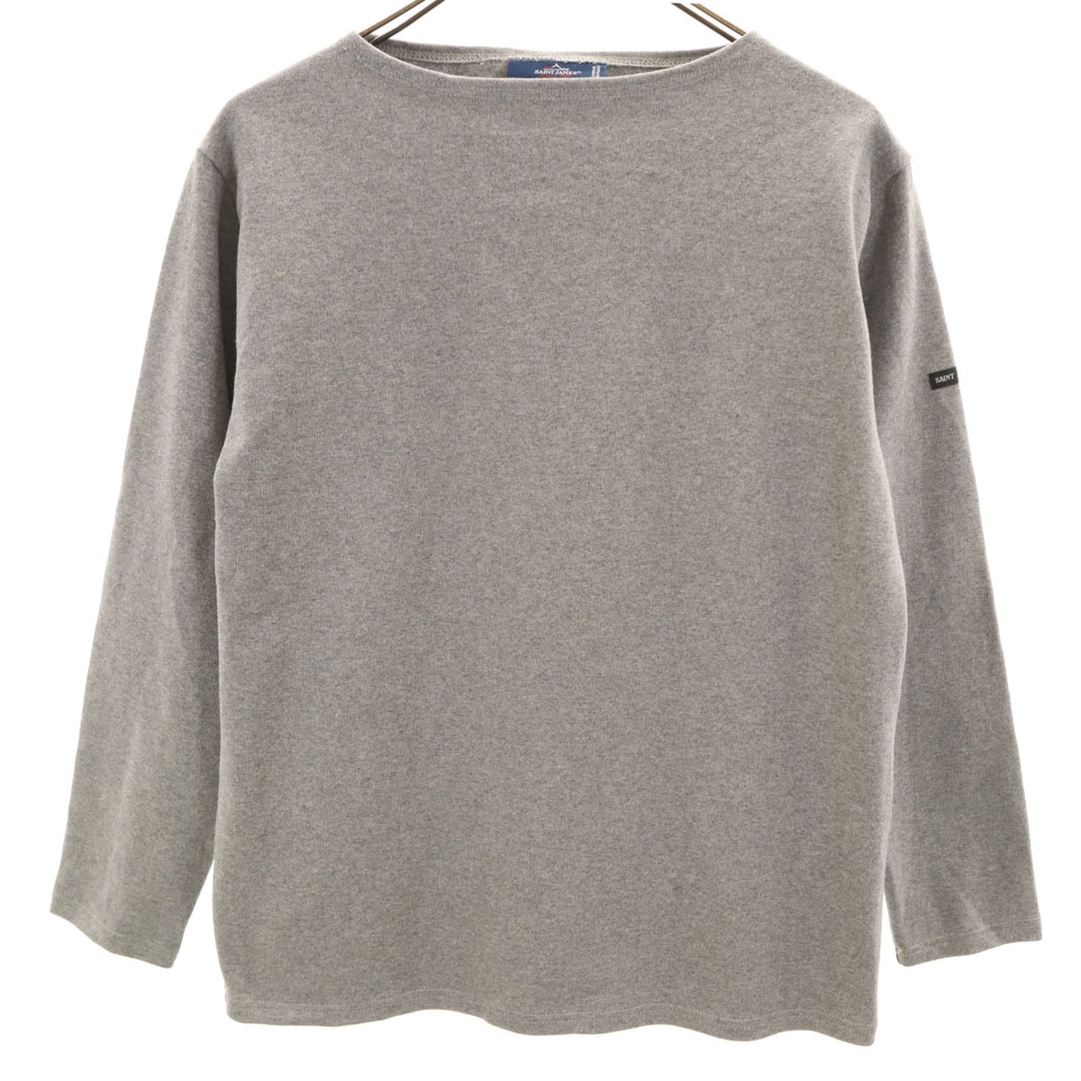 SAINT JAMES セントジェームス フランス製 長袖 ボートネック バスクシャツ SM グレー