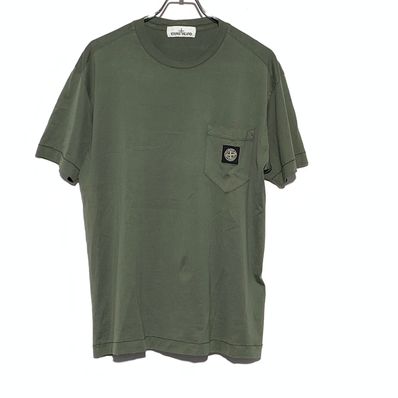 STONE ISLAND コンパスロゴポケットTee オリーブ