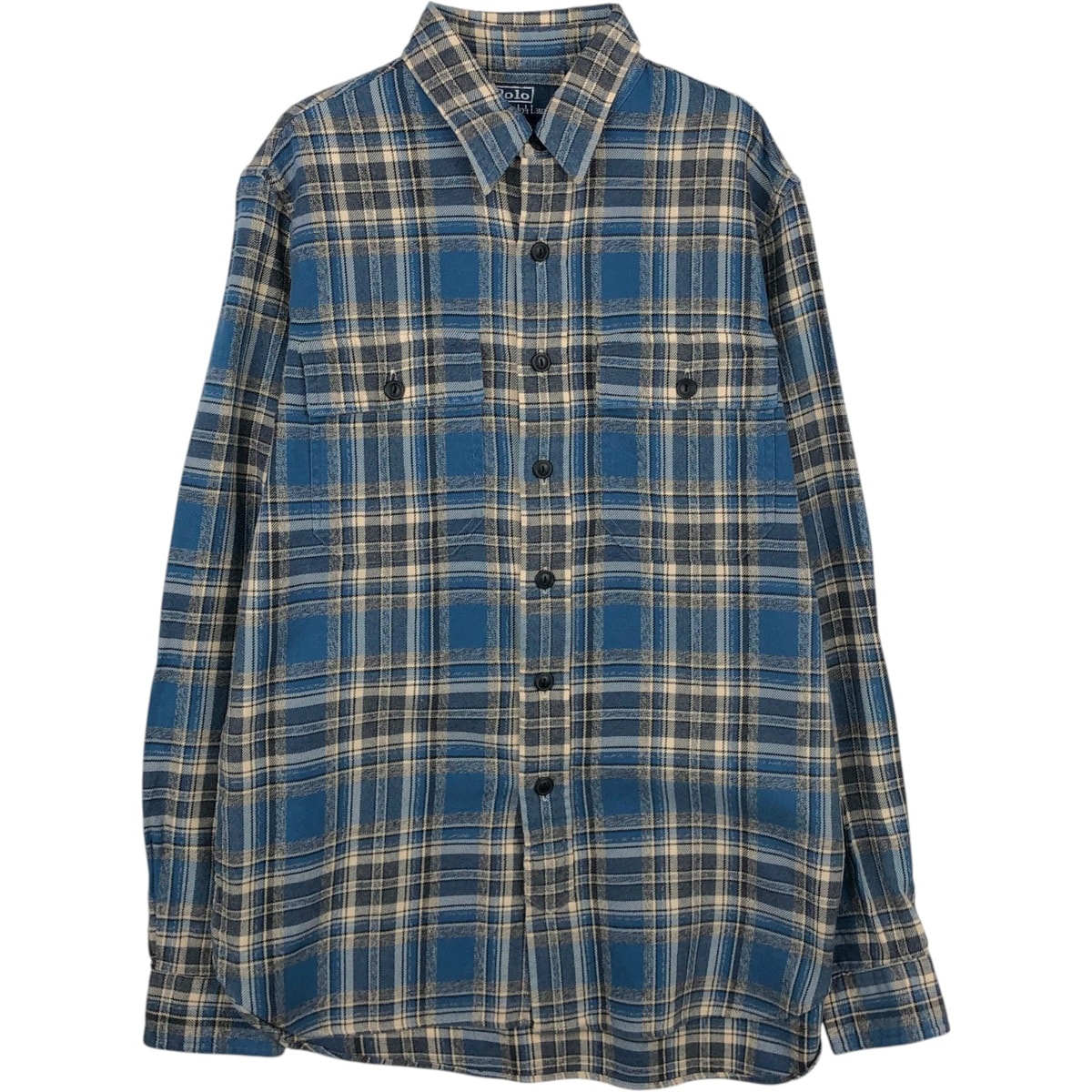 古着 ラルフローレン Ralph Lauren POLO by Ralph Lauren 長袖 ライトネルチェックシャツ メンズS相当/eaa650258