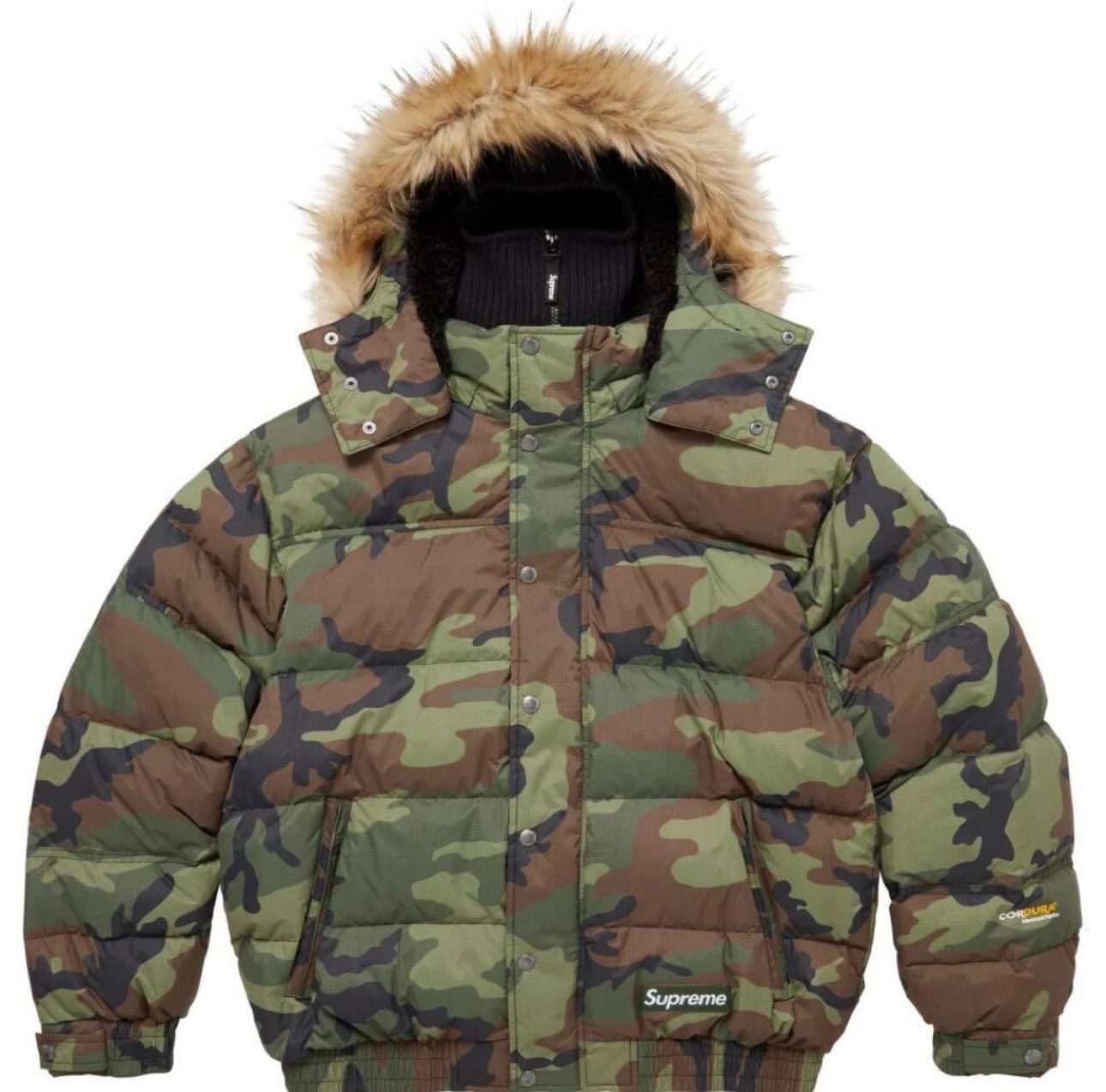 Supreme Facemask 700-Fill Down Puffer Jacket "Woodland Camo"